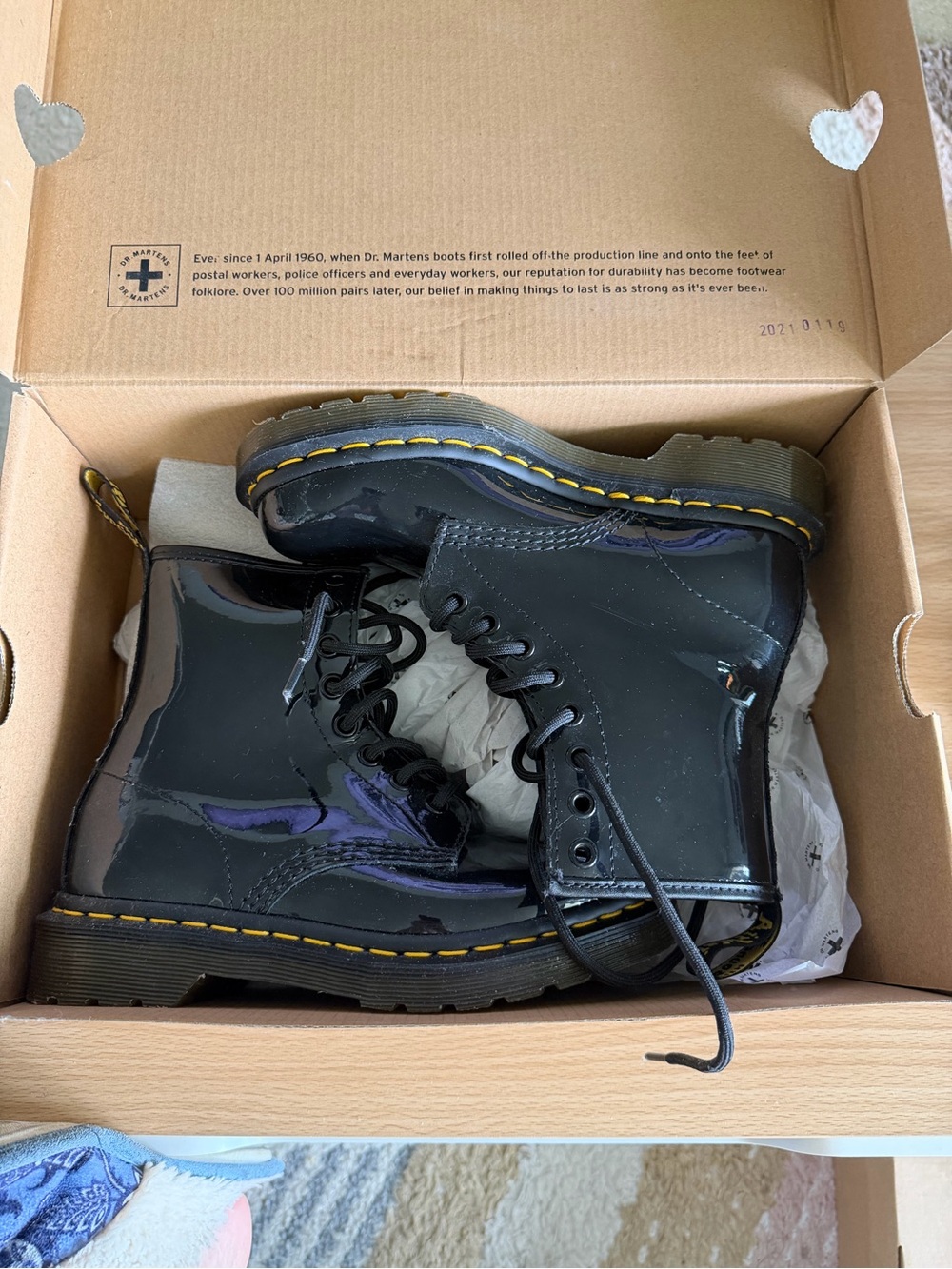 Dr. Martens 1460 Women’s Patent Leather Lace Up Boots
